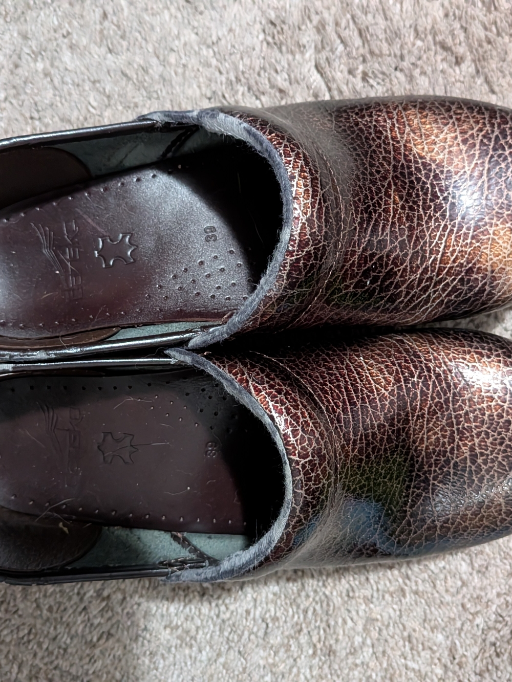Dansko Women's Metallic Brown Slip-On Loafers